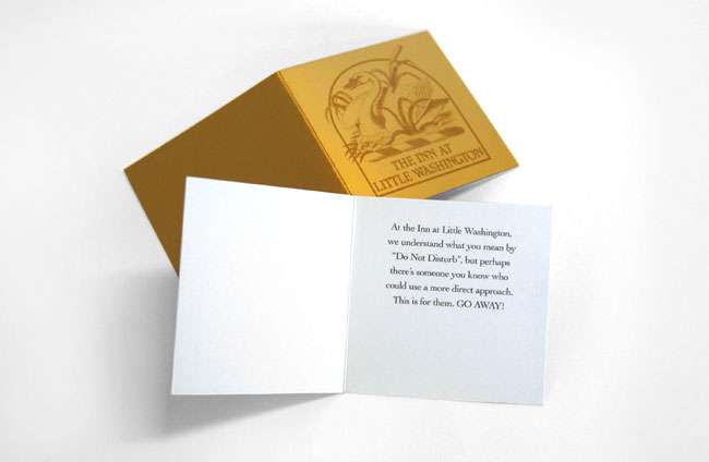 Comella Design Group | The Inn at Little Washington Card