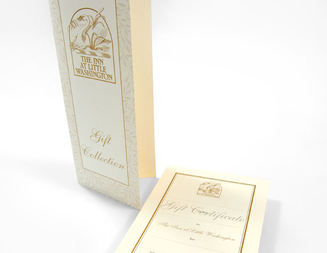 Comella Design Group | The Inn at Little Washington Gift Certificate