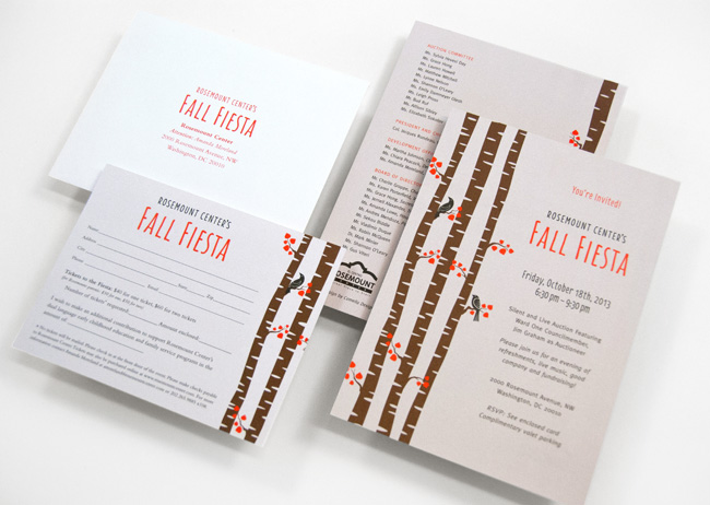 Comella Design Group | Rosemount Center Fall Fiesta Invitation Set 2012